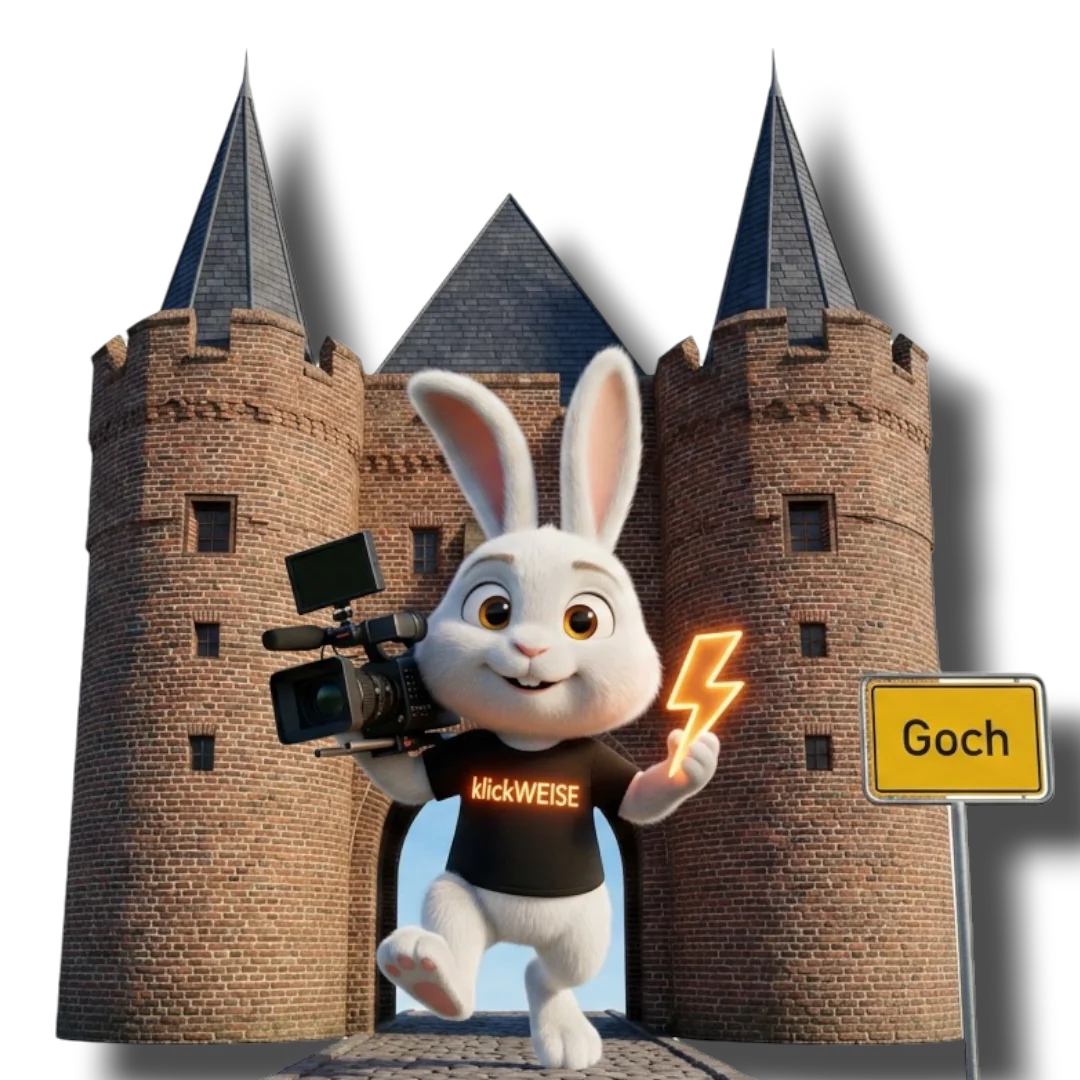 Lokales Online-Marketing Goch – Klickweise am Steintor mit Ortsschild Goch