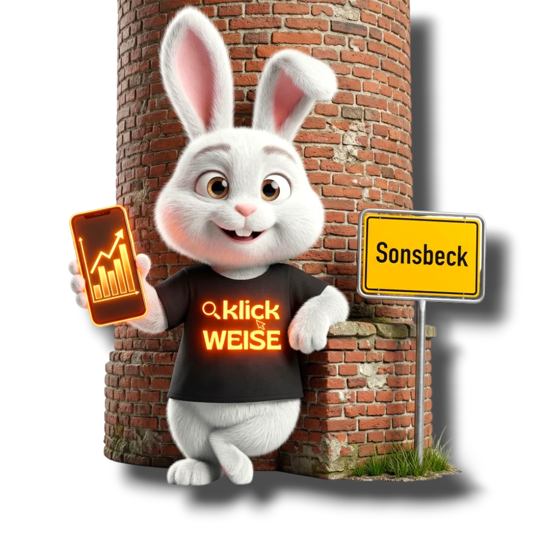 Suchmaschinenoptimierung Sonsbeck – Klickweise am Wehrturm mit Ortsschild Sonsbeck und Ranking-Analyse